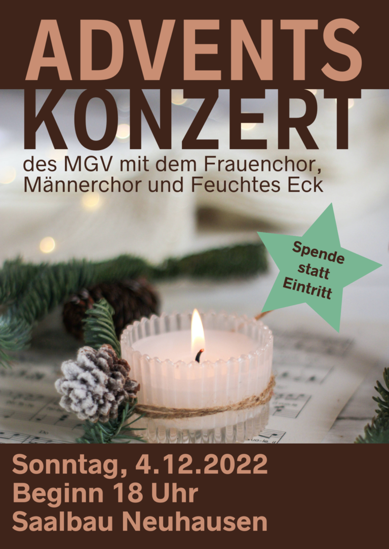 Mgv Adventskonzert Am Dezember Mgv Neuhausen