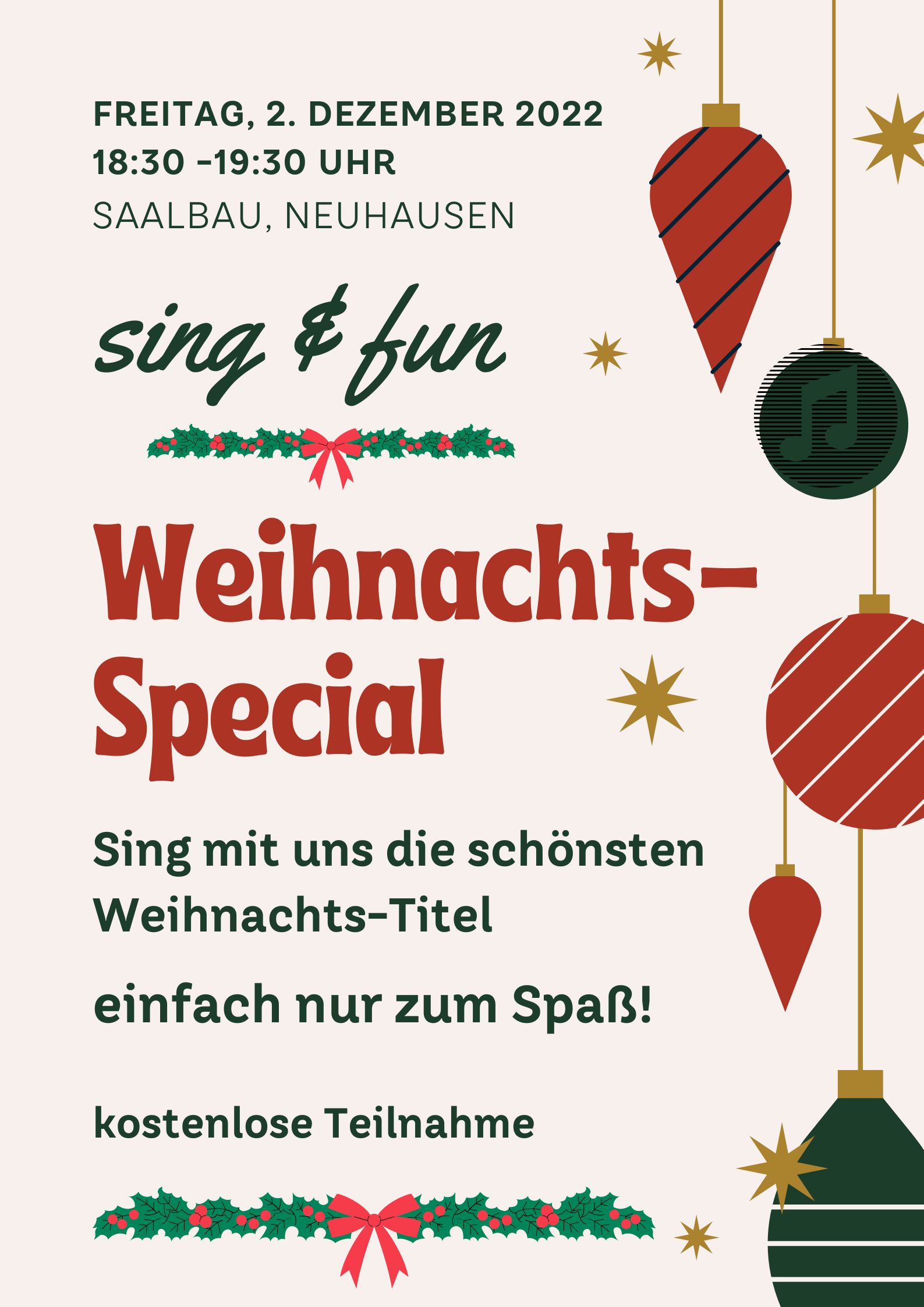 Weihnachts Special Am Dezember Mgv Neuhausen