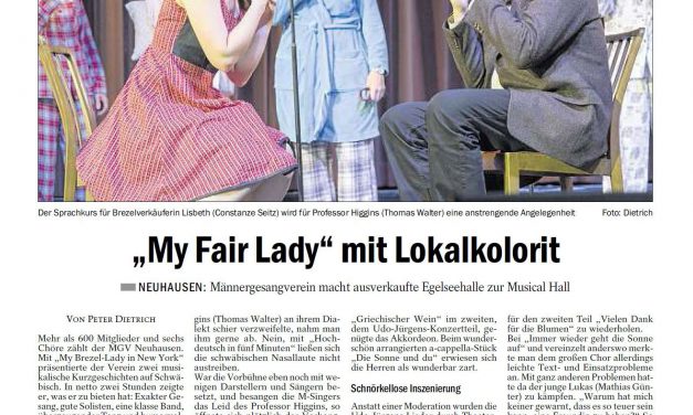 „My fair Lady“ mit Lokalkolorit