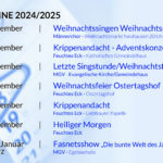 Die MGV Termine 2024/2025