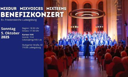 Großes Benefizkonzert 5.10.2025 in der Evangelischen Friedenskirche Ludwigsburg