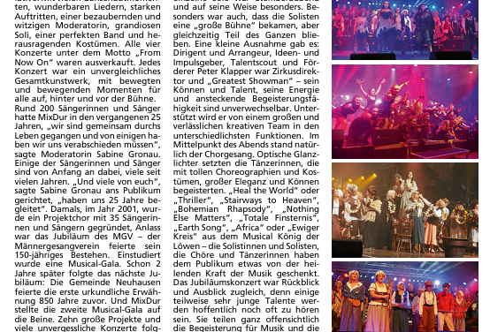 Presse: Mitteilungsblatt Jubiläum MixDur